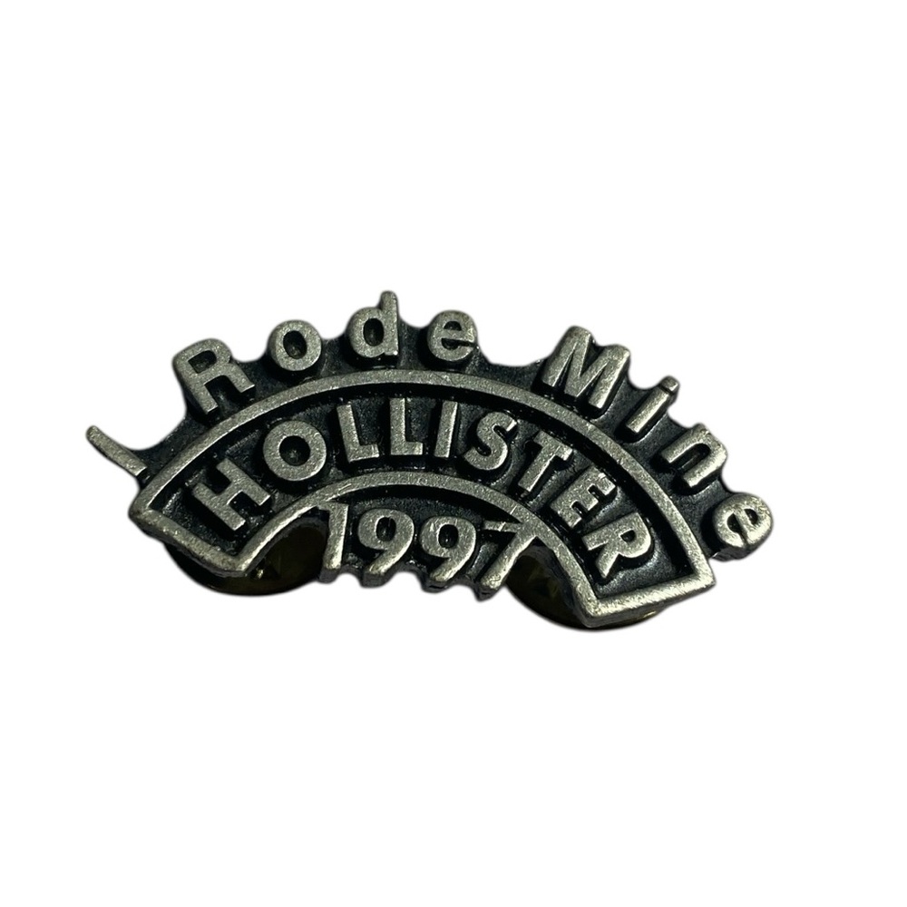 Vintage 1997 Hollister Motorcycle Rally I Rode Mine Biker Jacket Vest Lapel Pin